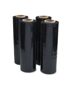 3REE LABELS Stretch Film Pallet Shrink Wrap 400mm x 260m 20 Microns Black